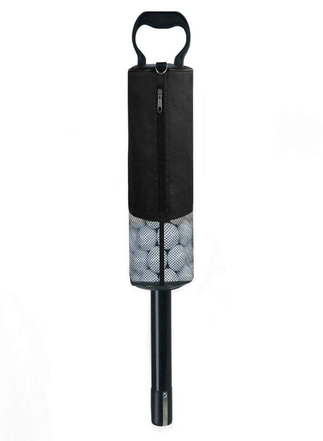 HOW TRUE Golf Ball Retriever, Portable Shag Bag Golf Ball Pick Up with Removable Plastic Tube, Pocket Shagger Storage, Black - Image 5