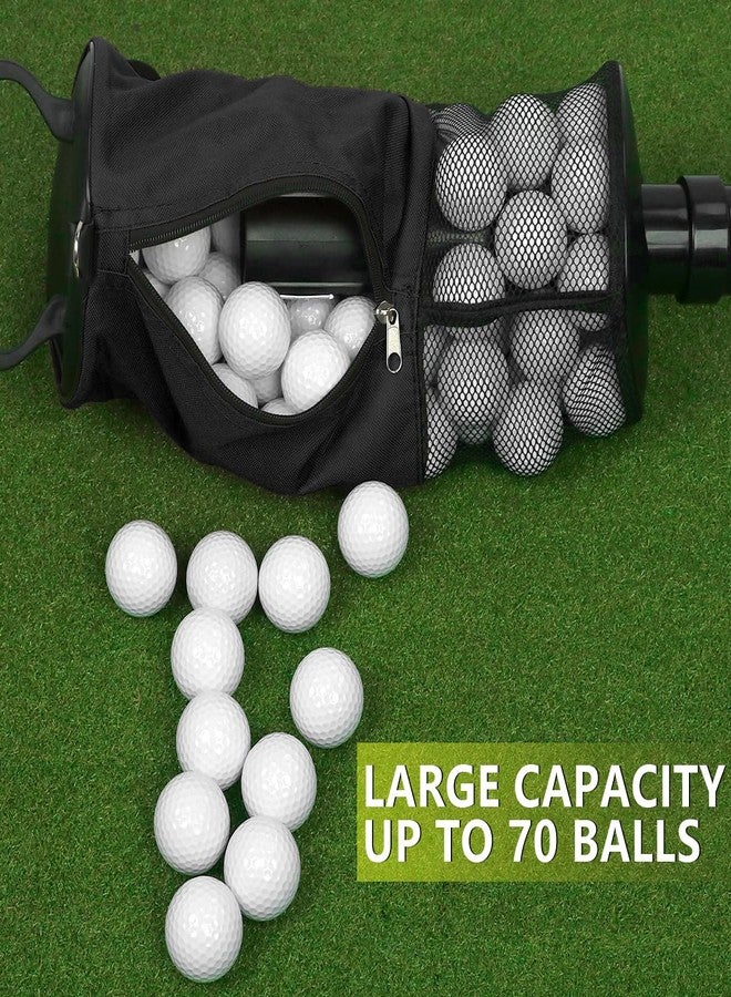HOW TRUE Golf Ball Retriever, Portable Shag Bag Golf Ball Pick Up with Removable Plastic Tube, Pocket Shagger Storage, Black - Image 4