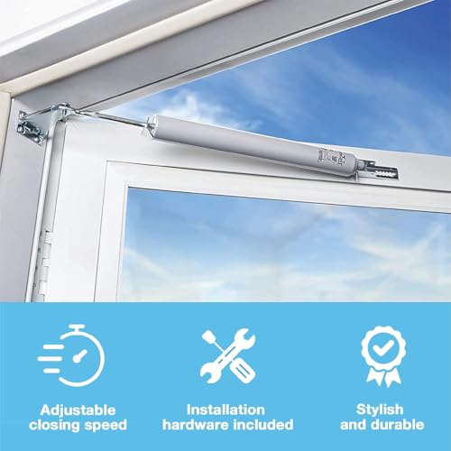 Wright Products Standard Duty Pneumatic Screen & Storm Door Closer – Adjustable Closing Speed, Quiet Operation, Easy Installation (Transitional, Aluminum) - Image 4