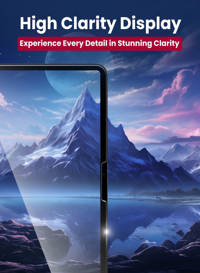 Moxedo Ultra Shield Tempered Glass Screen Protector HD Clear 9H Hardness Micro Curved Edges with Installation Guide Compatible with   iPad 13 Air 2024 M2 - Image 2