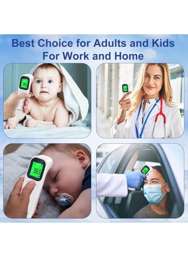 AiQUE Digital Forehead Thermometer - Non Contact Thermometer  For Infants, Children, And Adults, 3-Color Heating Alarm, 2-In-1 Forehead And Object Mode - Image 5