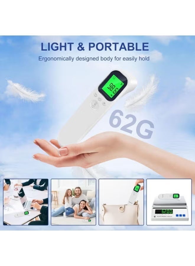 AiQUE Digital Forehead Thermometer - Non Contact Thermometer  For Infants, Children, And Adults, 3-Color Heating Alarm, 2-In-1 Forehead And Object Mode - Image 3