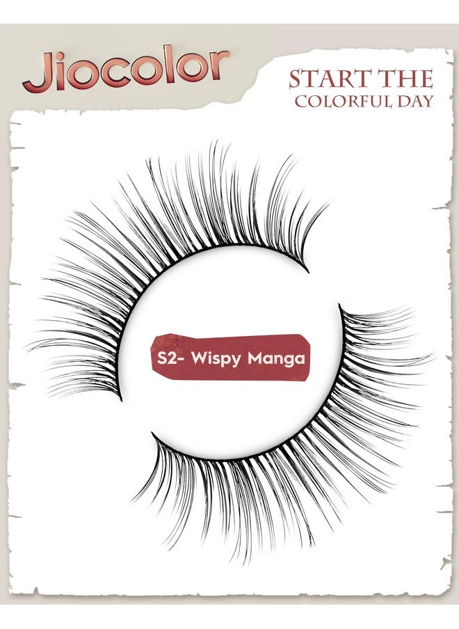 Jiocolor - Mink Lashes Natural Look Wispy Eyelashes Short Wispy False Lashes 9Mm 3D Strip Fake Eyelashes C Curl Eye Lashes 7 Pairs S2 - Image 1