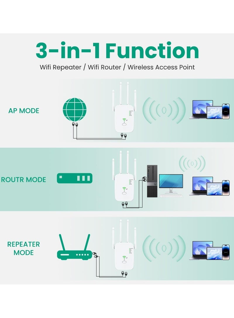 أنيوي الموسع واي فاي , مكرر إشارة واي فاي , 1200Mbps , 5G / 2.4G مزدوج النطاق واي فاي الموسع , AC1200 واي فاي المدى الموسع , النطاق العريض / واي فاي الموسع , إعداد بلمسة واحدة , التوصيل والتشغيل - Image 5