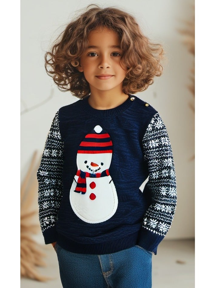 mothercare Mothercare Christmas Jumper Boys Xmas Festive Fairisle Winter Knitted 7-8 Years  - Image 1