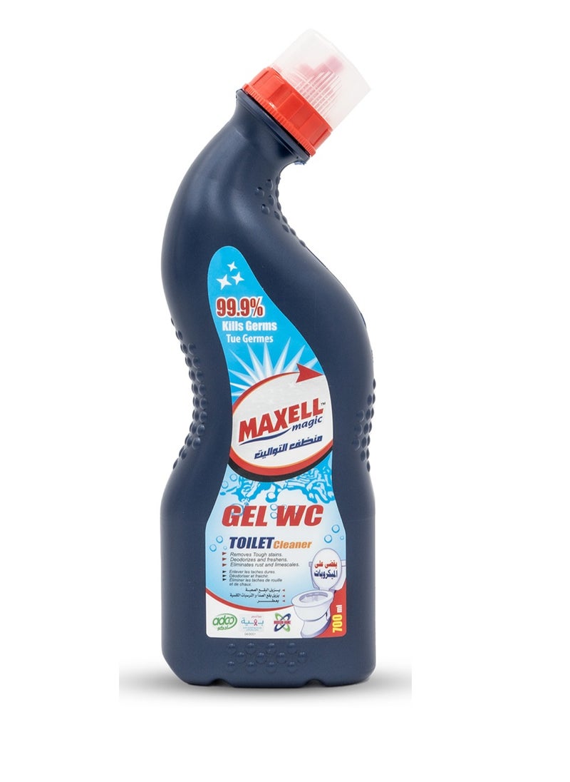 Maxell Magic Maxell Magic Toilet Cleaner | 700ml Ocean Mist Scented Bathroom & Floor Disinfectant – Powerful Stain Removal, Rust & Limescale Eliminator, Deodorizer & Germ-Killer  - Image 1