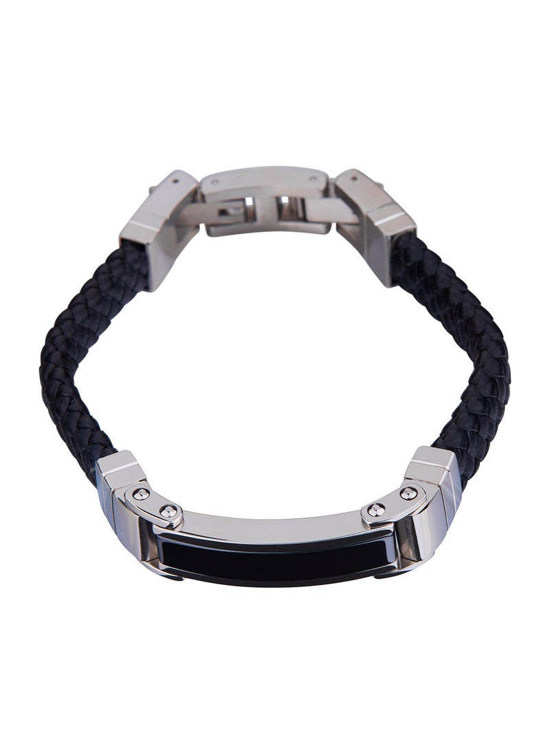 غاي لاروش سوار غي لاروش من الستانلس ستيل والجلد للرجال ، أسود ، 4TW709AV - Image 1