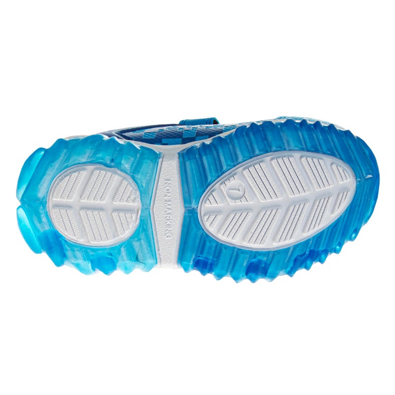 Josmo Kids Sonic The Hedgehog Sneakers LED Light Up Shoe - Slipon Laceless Casual Fashion Athletic Shoes for Boys - Blue (Size 7 Toddler) - Image 5
