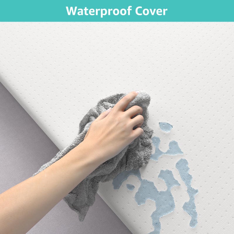 YENING Organic Cotton Pack and Play Mattress Pad Breathable 38x26 Waterproof Baby Mattress for Pack N Play Matress Topper Waterproof with Strap White - Image 5