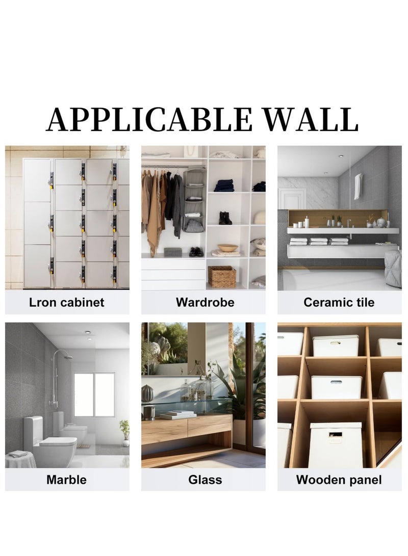 Excefore Self-Adhesive Shelf Supports ,8 PCS Punch Free Shelf Support Brackets Transparent L-Shaped Shelf Support Racks Adhesive Shelf Bracket for Cabinets Shelves Closet Clapboard Kitchen - Image 5