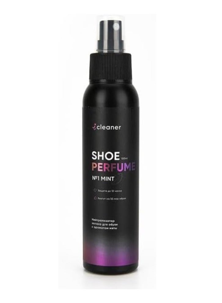 Icleaner Shoe Perfume No 1 Mint Odor Neutralizer For Shoes With Mint Scent 100ML - Image 3