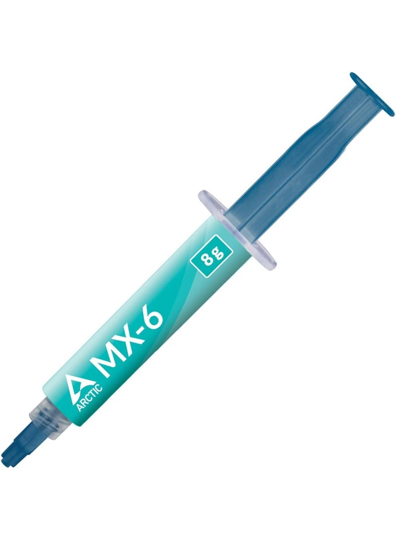 Arctic MX-6 (8 جرام) - معجون حراري لأداء مثالي لوحدة المعالجة المركزية، وحدات التحكم، بطاقات الرسوميات، أجهزة الكمبيوتر المحمولة، موصلية حرارية عالية جداً، متانة طويلة، غير موصل - Image 2