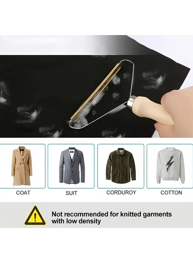 Two Sided Manual Pet Hair Remover With Handle Portable 1pc For Sweaters Fleece Jackets Sofas - Image 1