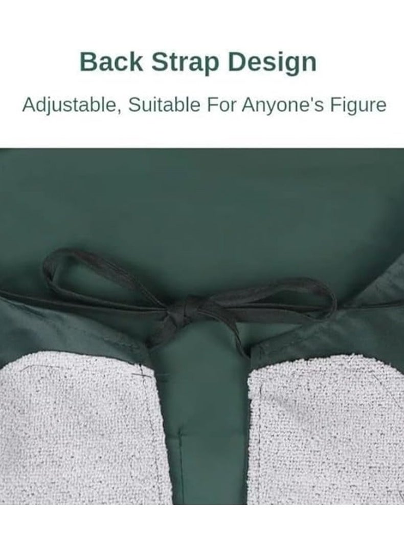 Generic - Waterproof and Oil-Resistant Kitchen Apron with Microfiber Side Towels for Hand Wiping, Fabric Apron with Front Pockets, Suitable for Cooking and Baking, Versatile Apron for Men and Women, Ideal for Restaurants and Cafés - Image 1