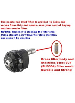 Y&D Pressure Washer Spray Nozzle, 6-in-1 Quick Change over and Adjustable, 1/4in Plug Connect Tips MAX 4000PSI for  - Image 3