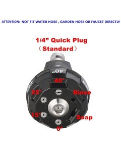 Y&D Pressure Washer Spray Nozzle, 6-in-1 Quick Change over and Adjustable, 1/4in Plug Connect Tips MAX 4000PSI for  - Image 2