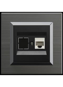 Ovivo Quantum Magnetic Gray Single Data Socket Cat6 