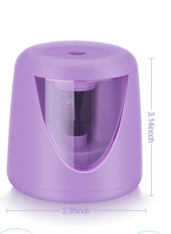 Mordely Electric Pencil Sharpeners for Kids, Cute Small Colored Pencil Sharpener for Home Classroom, Pencil Sharpener Electric Plugin, with Unicorn School Supplies,Purple  - Image 3