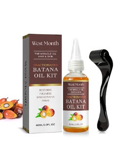 West&Month Batana Oil KIT-  100% Natural Batana Oil Organic With Micro-Needle Roller ,Hair Growth For Men & Women, Enhances Hair & Skin Radiance  - Image 1