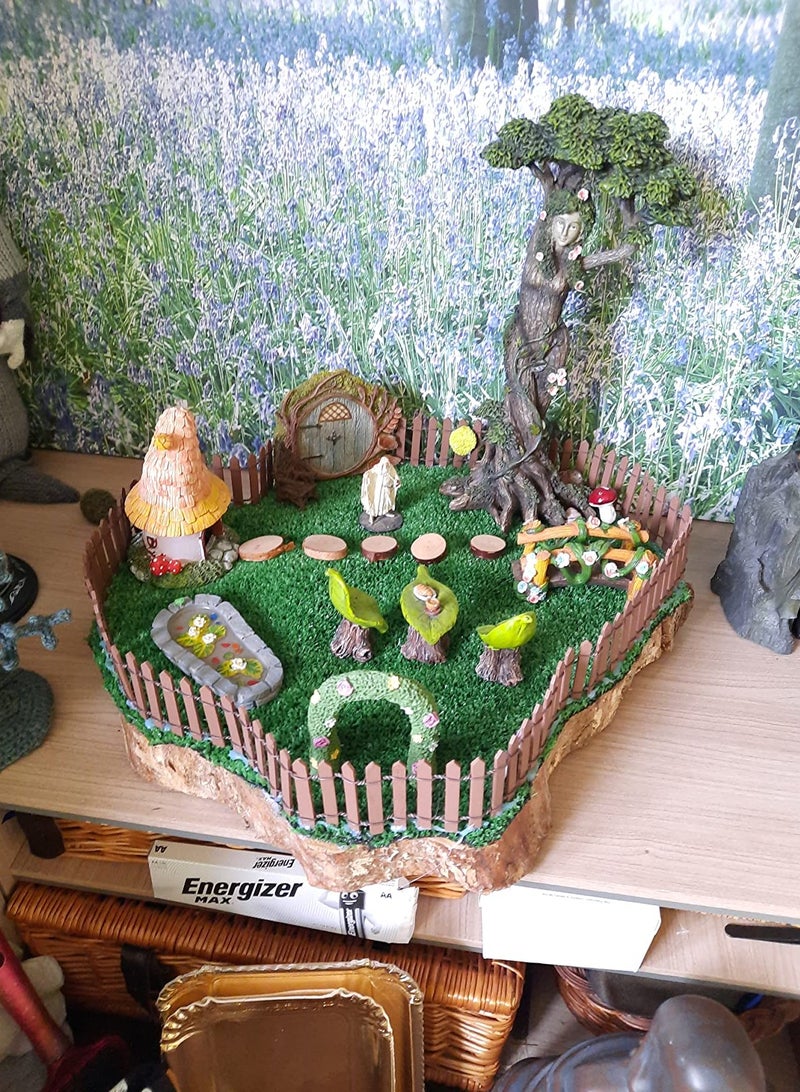 Barakah سياج خشبي مصغر، عبوة 2 90x5 سم سياج صغير لحديقة الجنيات، المناظر الطبيعية الدقيقة، منزل الدمى، ديكور أصيص الزهور - Image 3