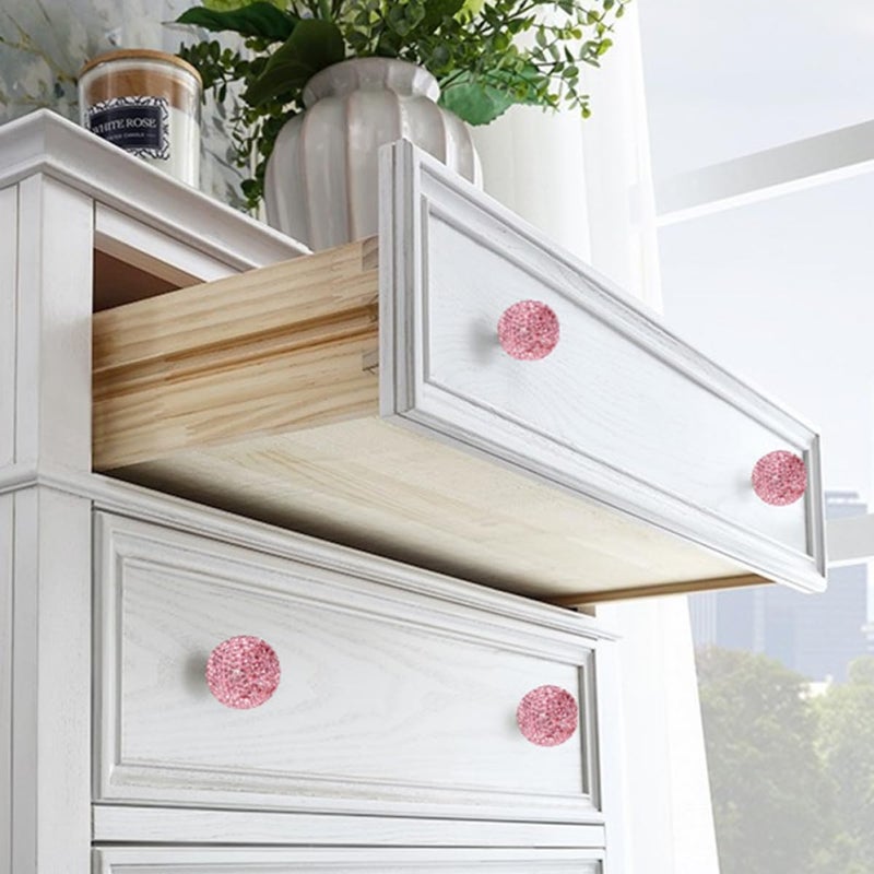 Pink Stainless Steel Round Drawer Knob and Pull Handle Single Hole Cabinet Hardware - Image 4