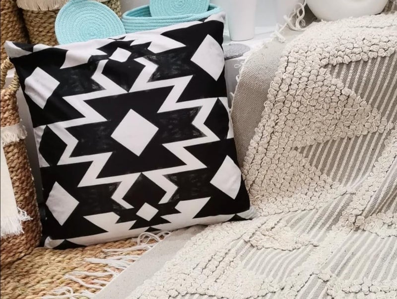 MacrameStore/boho decor - Boho printed cushion cover - C