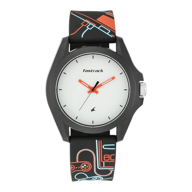 Fastrack Analog White Dial Unisex-Adult Watch-68011PP01 - Image 1