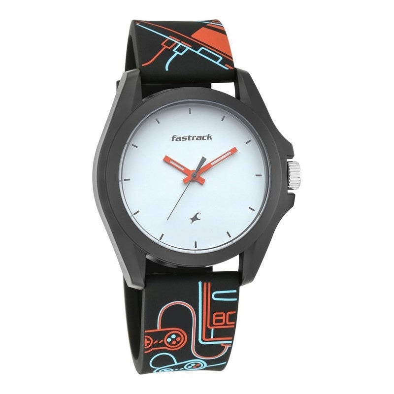 Fastrack Analog White Dial Unisex-Adult Watch-68011PP01 - Image 2