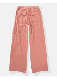 American Eagle AE Dreamy Drape Linen-Blend Baggy Wide-Leg Cargo Pant  - Image 4