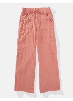 American Eagle AE Dreamy Drape Linen-Blend Baggy Wide-Leg Cargo Pant  - Image 3