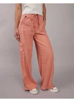 American Eagle AE Dreamy Drape Linen-Blend Baggy Wide-Leg Cargo Pant  - Image 1