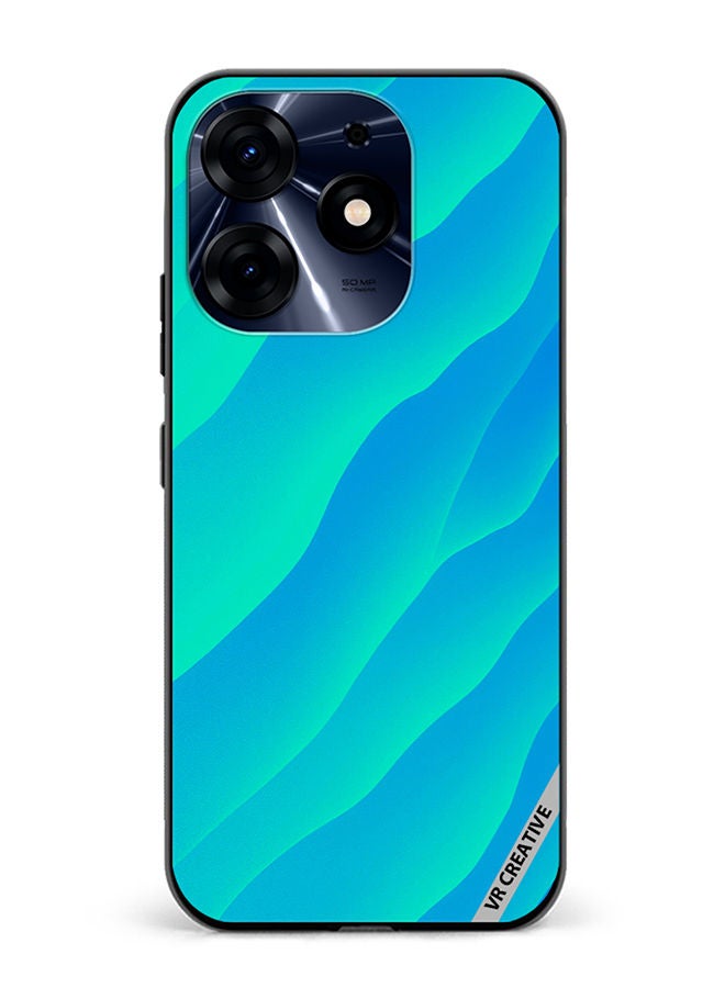VR CREATIVE Protective Case Cover For Tecno Spark 10 Pro Blue Abstract2 Design Multicolour - Image 1