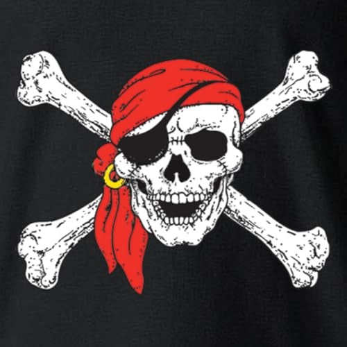 shop4ever Pirate Skull & Crossbones Youth's T-Shirt Pirate Flag Child Kids Tee Shirts Youth Large Black 11224 - Image 2