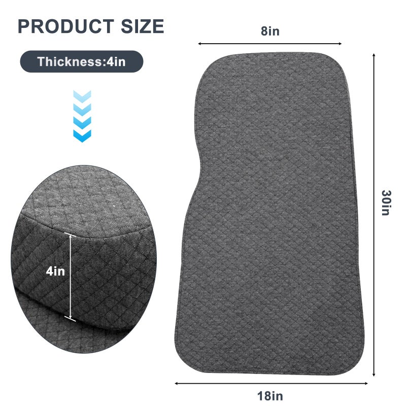 MINUPWELL Knee Pillow for Side Sleepers, 100% Memory Foam Filling Leg Pillow for Side Sleeping, 4" Height Leg Pillow for Relieving Leg, Back, and Knee Pain Breathable & Pressure-Relieving Support - 18"x30"x4" - Image 5