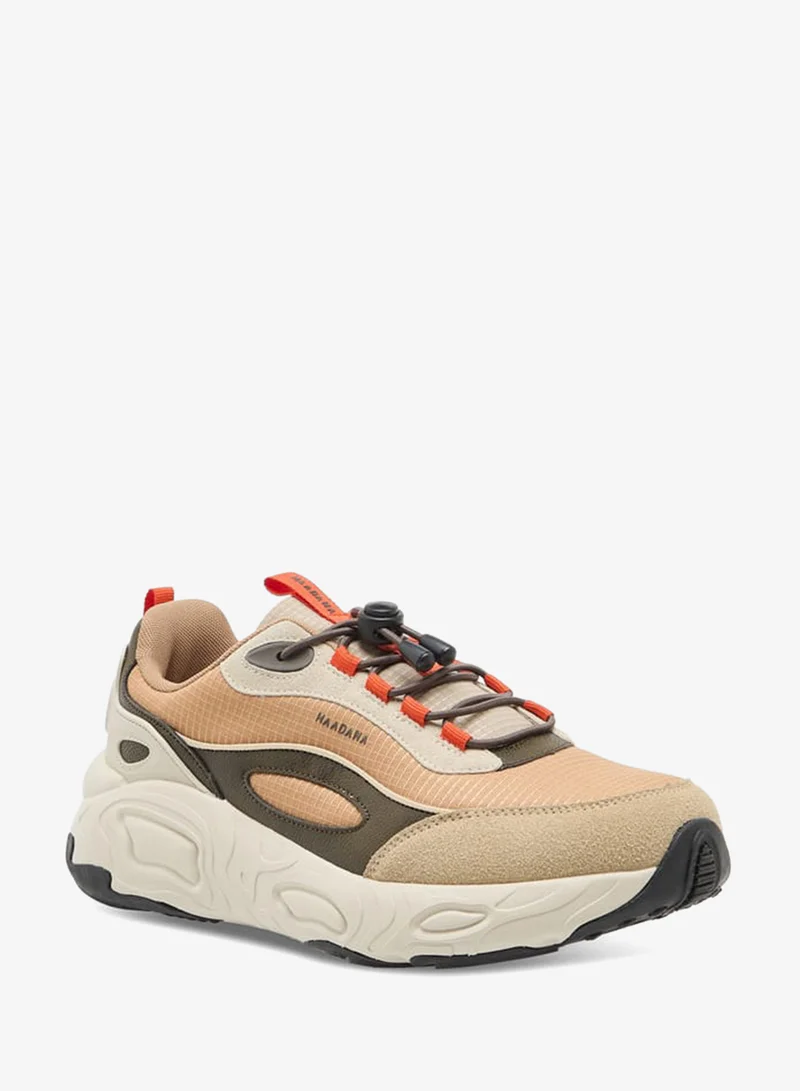 HAADANA Men Colourblock Sneakers with Lace-Up Closure