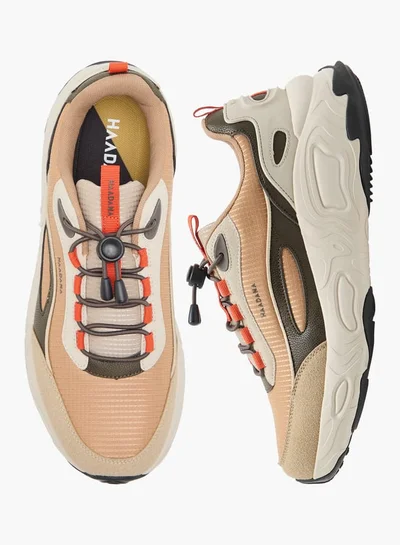 HAADANA Men Colourblock Sneakers with Lace-Up Closure