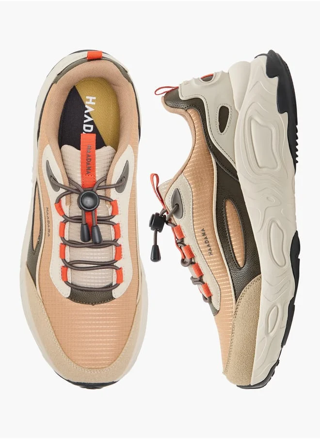 هادانا Men Colourblock Sneakers with Lace-Up Closure