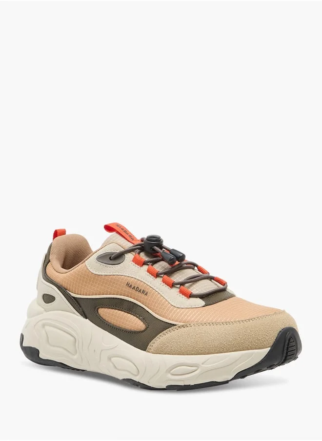 هادانا Men Colourblock Sneakers with Lace-Up Closure