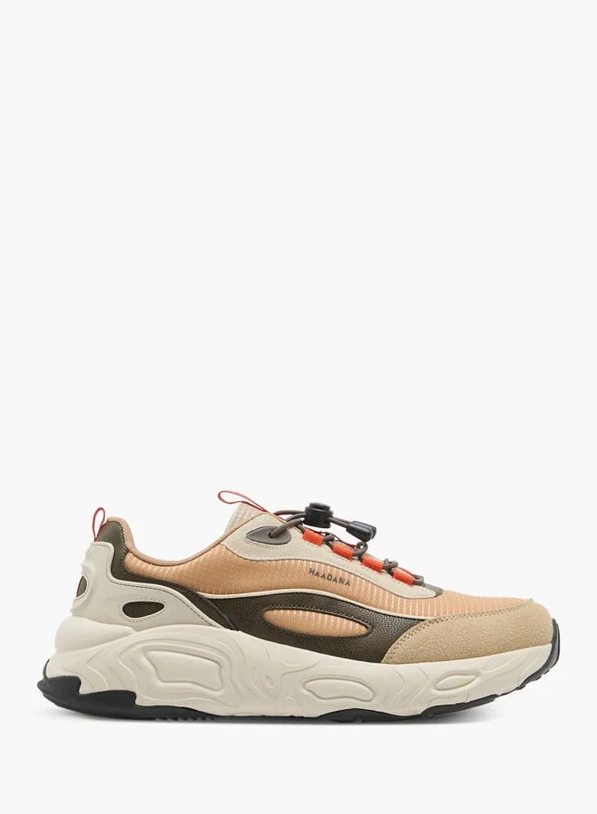 HAADANA Men Colourblock Sneakers with Lace-Up Closure