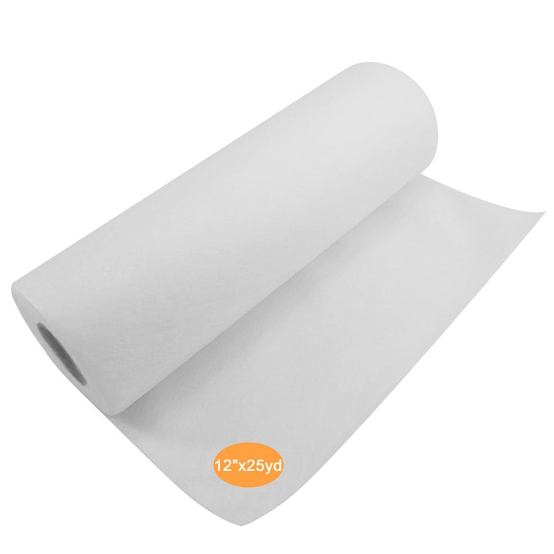 New brothread New brothread Wash Away  Water Soluble Machine Embroidery Stabilizer Backing  Topping 12 x 25 Yd roll  Light Weight  Cut into Variable Sizes for Machine Embroidery and Hand Sewing 
