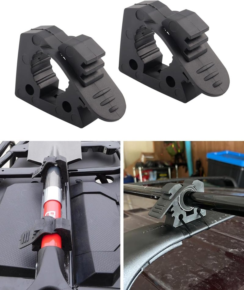 ADTOPI ح��فظ مقبض رافعة Hi-Lift 2 قطعة مشبك مطاطي، مشبك قبضة أداة الأنبوب سريع التحرير أسود لحامل السقف يناسب أدوات بقطر 1-1/3 إلى 1-3/5 بوصة - عبوة من 2 ...، حامل مطاطي-2 - Image 1
