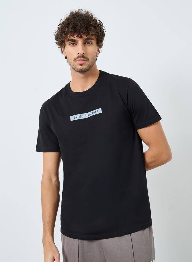 ستايلي تيشيرت مطبع بياقة دائرية - Image 3