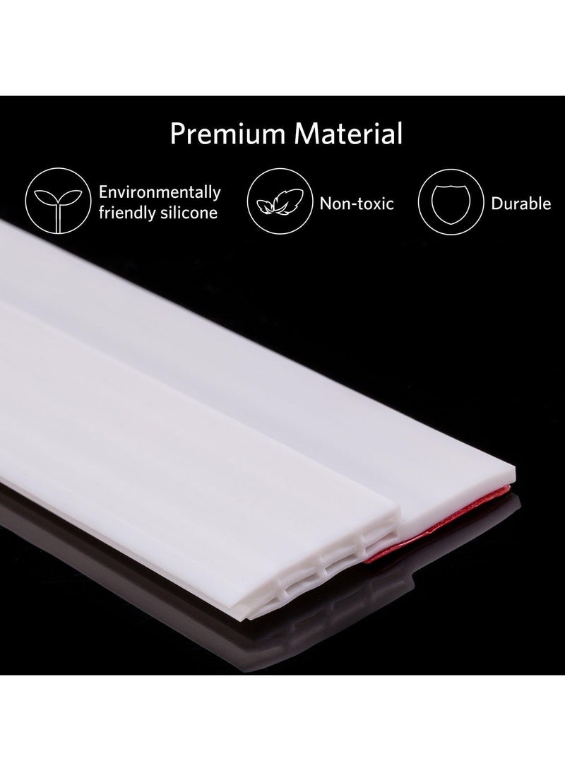 ف.ا.م.س سدادة مسودة الباب، ختم تحت الباب بطول 120 سم، ممسحة الباب للأبواب الخارجية والداخلية، مانع مسودة الباب السفلي للغبار وعزل الضوضاء - Image 3