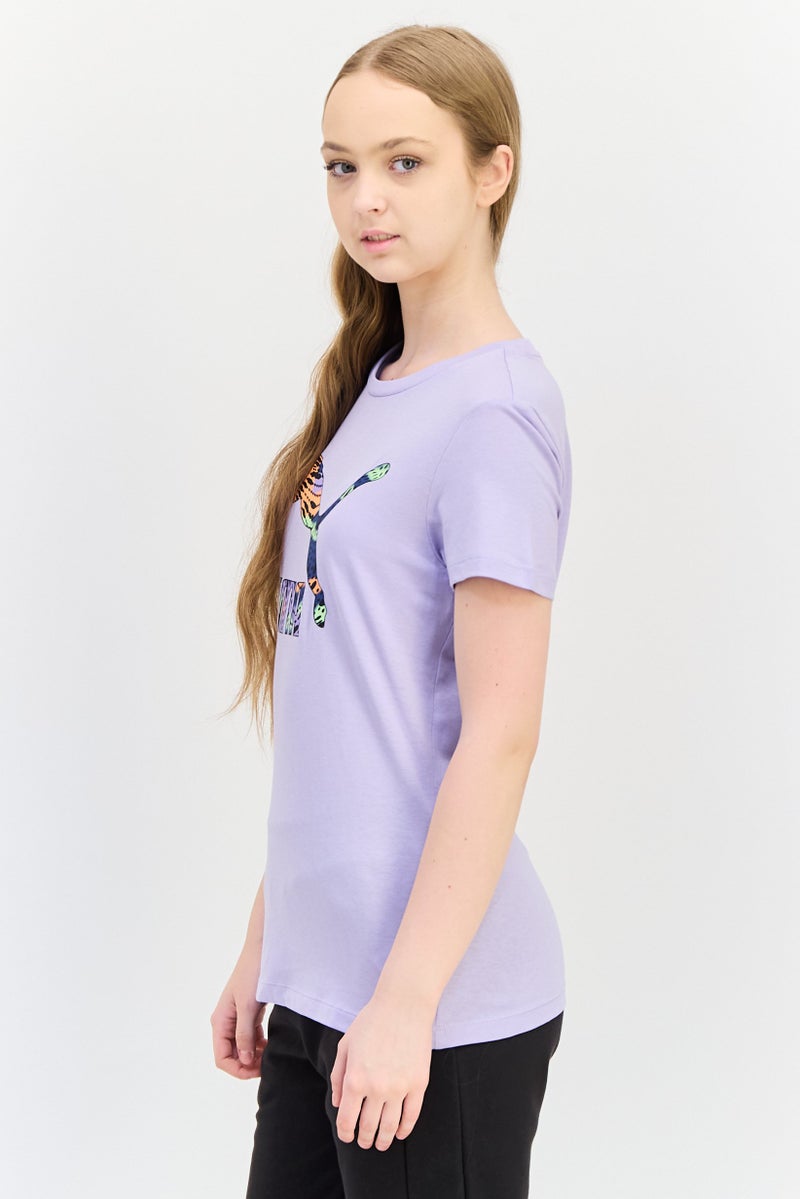 PUMA Women Regular Fit Short Sleeve Outdoor T-Shirt, Lavender - Image 4