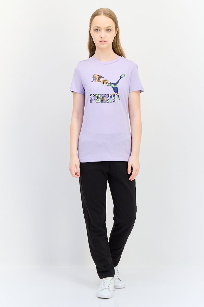 PUMA Women Regular Fit Short Sleeve Outdoor T-Shirt, Lavender - Image 3