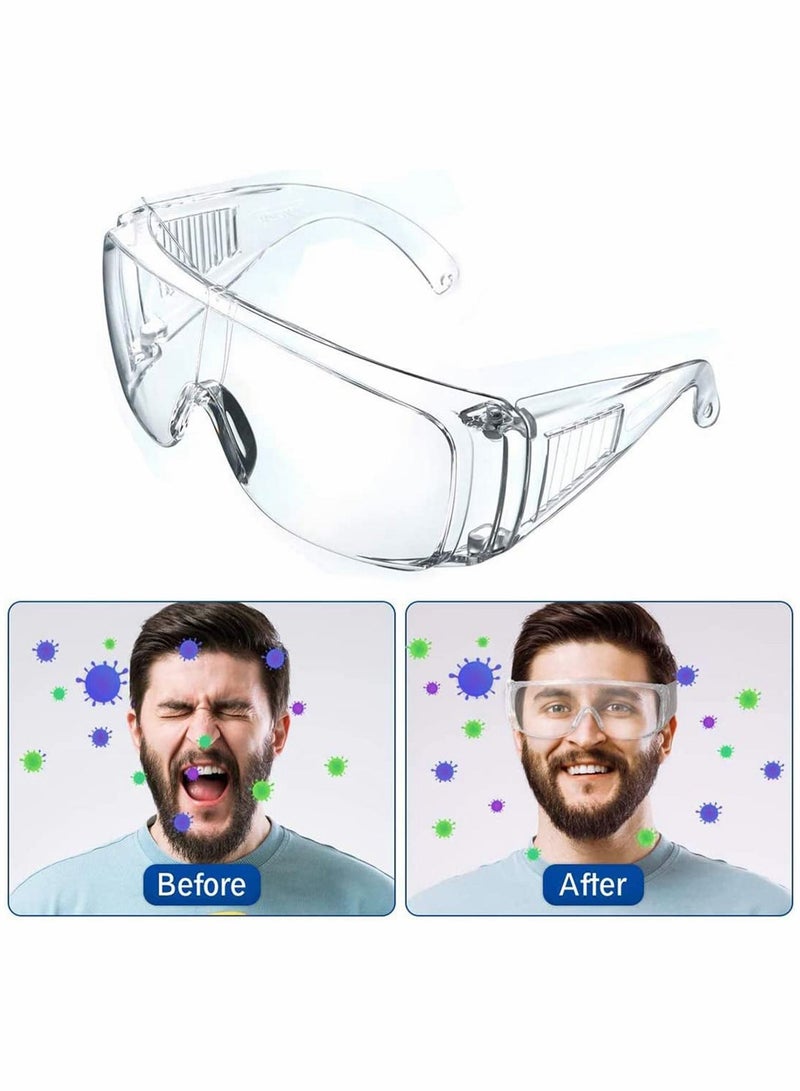 Safety Goggles, Protective Glasses Chemical Splash Resistant Goggle Clear Adjustable for Home Lab Workplace, DIY, Lab, Welding, Grinding, CyclingEye Protection 2 Packs - Image 3