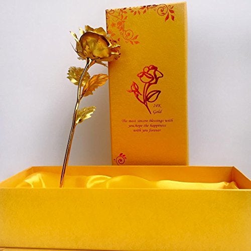 Radhika Creations Radhika Creations Artificial Valentines Special Rose And Box Gold 