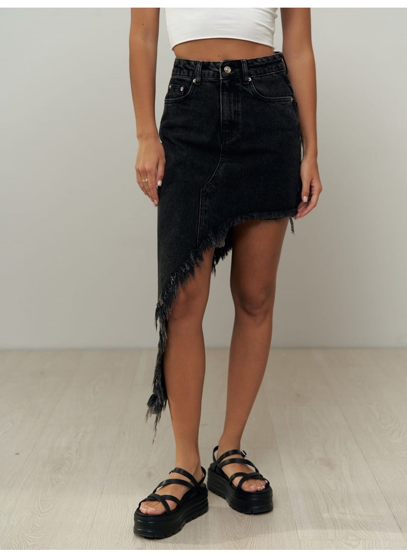 Collection Matteau Tassel Detail Black Jean Skirt - pzsku/Z4C28BBD1BD07B7FACD98Z/45/_/1741093101/d1c274fd-5142-4074-9089-1f90d7bc46cf