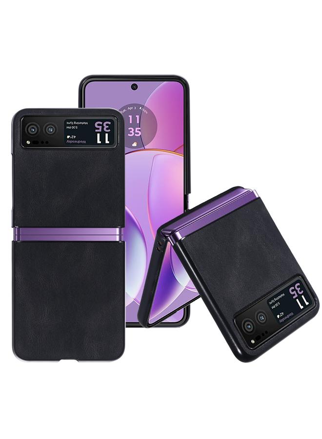 اس-توب جراب لهاتف Motorola Razr 40 Classic مصنوع من الجلد + جراب هاتف PC - Image 1