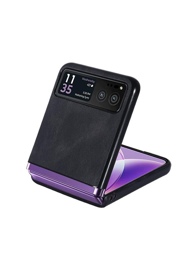 اس-توب جراب لهاتف Motorola Razr 40 Classic مصنوع من الجلد + جراب هاتف PC - Image 4